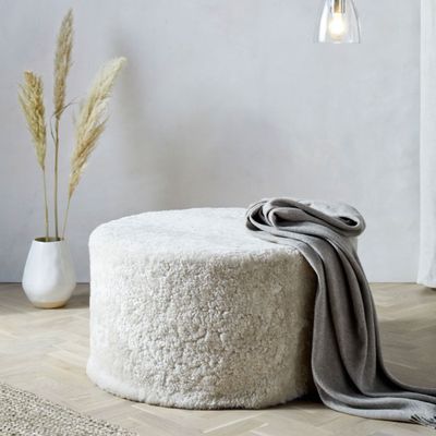 Sheepskin Round Pouffe from The White Company