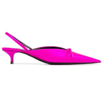 Knife Slingback Satin Mules, £595 | Balenciaga