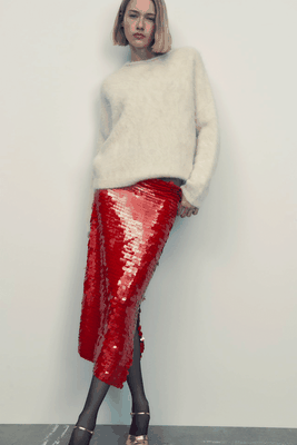Sequinned Knit Skirt from Zara