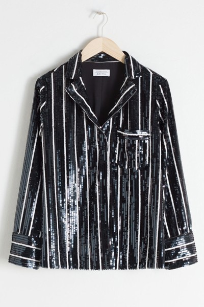 Striped Sequin Lounge Shirt from & Other Stories