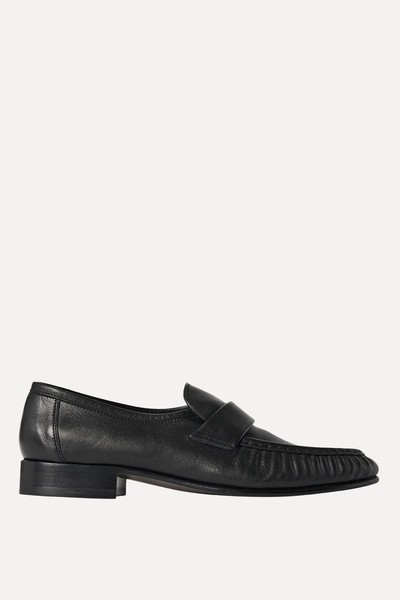 Gathered Leather Loafers from The Row