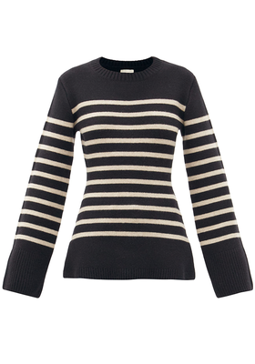Lou Striped Cashmere Sweater from Khaite