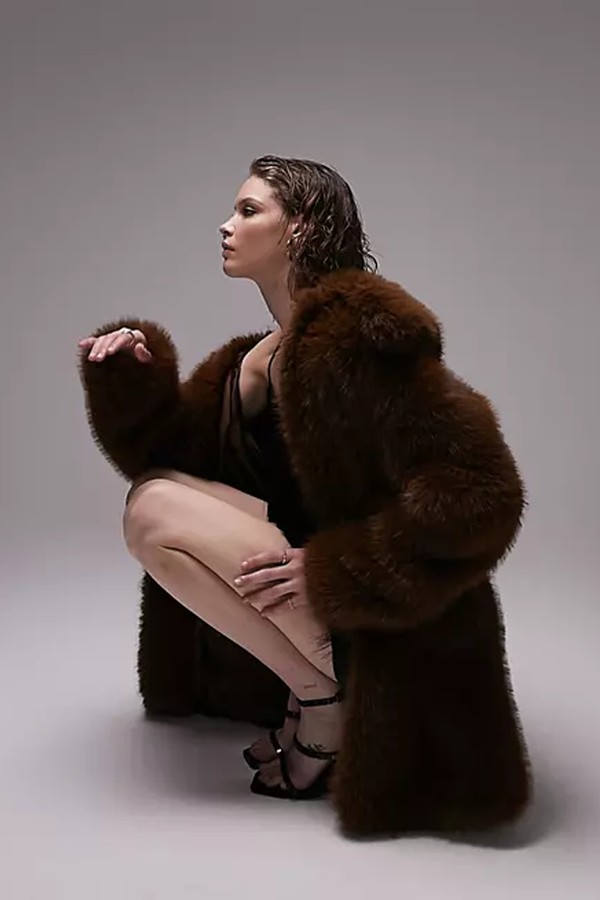 Faux Fur Coat from Topshop
