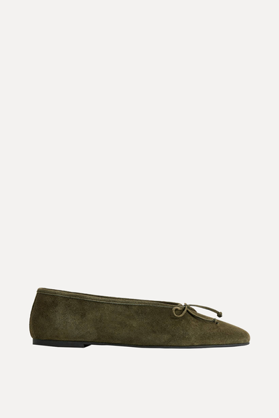 Suede Ballerina Shoes from ARKET