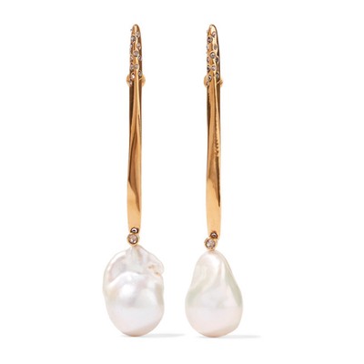 Gold-Tone Pearl Earrings from Alexander Mc Queen