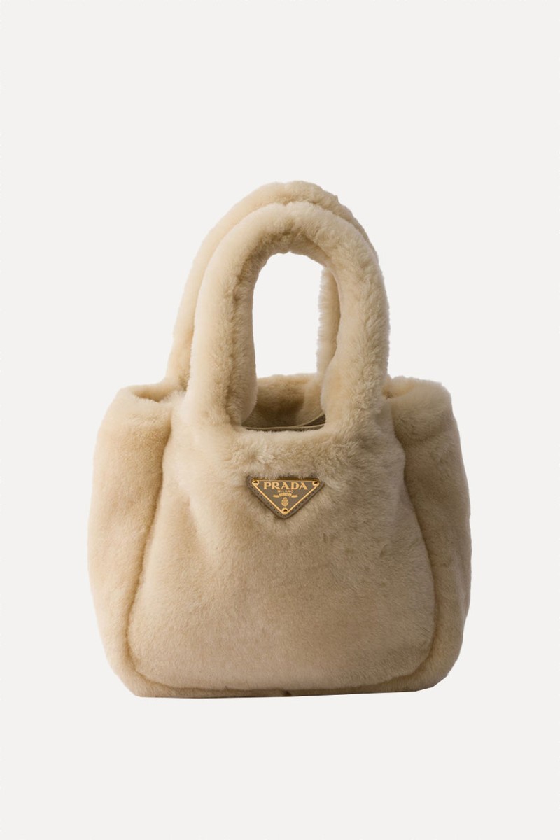 Shearling Mini Handbag from Prada