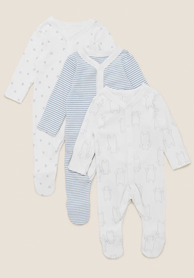 Pure Cotton Printed Sleepsuits from M&S