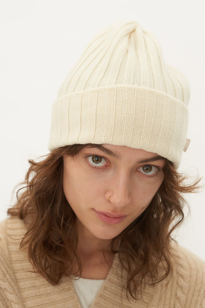 Organic Colour Ribbed Beanie