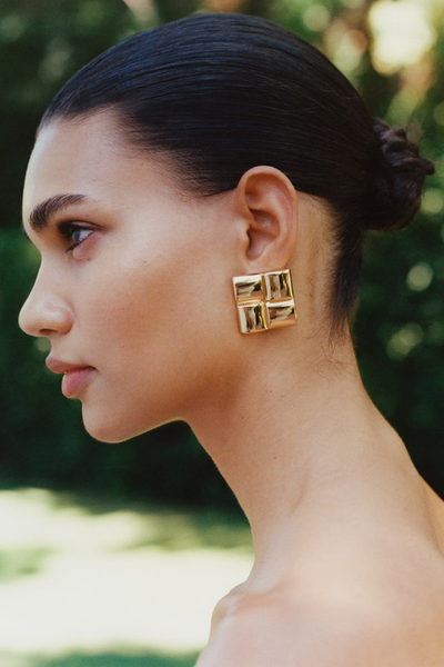 Earrings With Geometric Relief from Mango