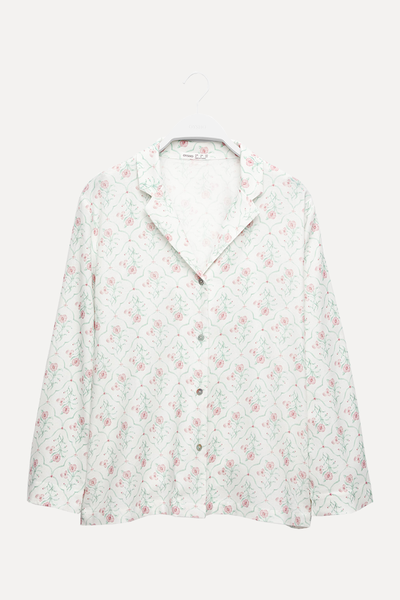 Floral Print Long-Sleeved Shirt from Oysho