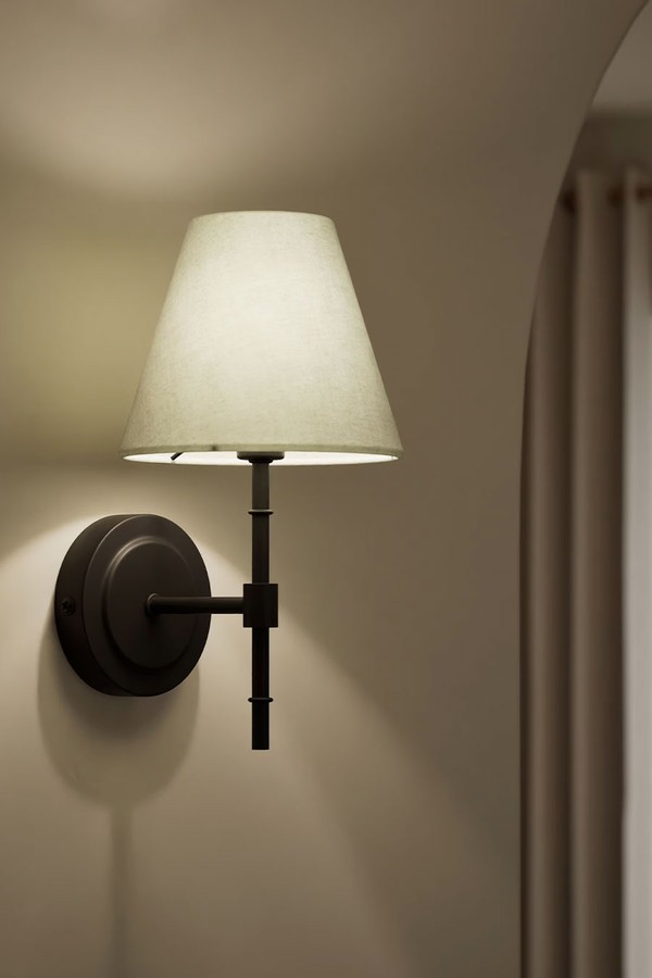 Metal Ribbed Stem Wall Light from Marks & Spencer