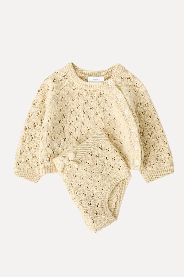 Openwork Knit Romper from Mango