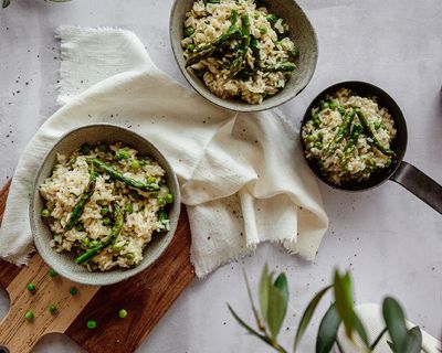 Asparagus And Green Pea Risotto