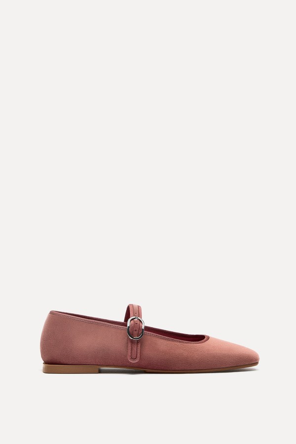 Velvet Flat Shoes from Zara