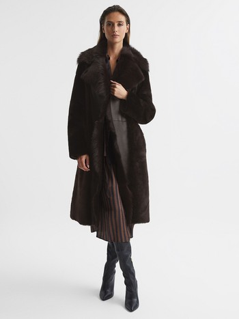 Dana Reversible Longline Shearling Coat