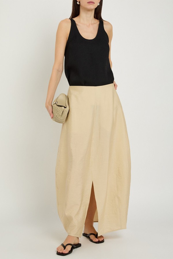 Crinkled Silk-Blend Maxi Skirt from TOTEME