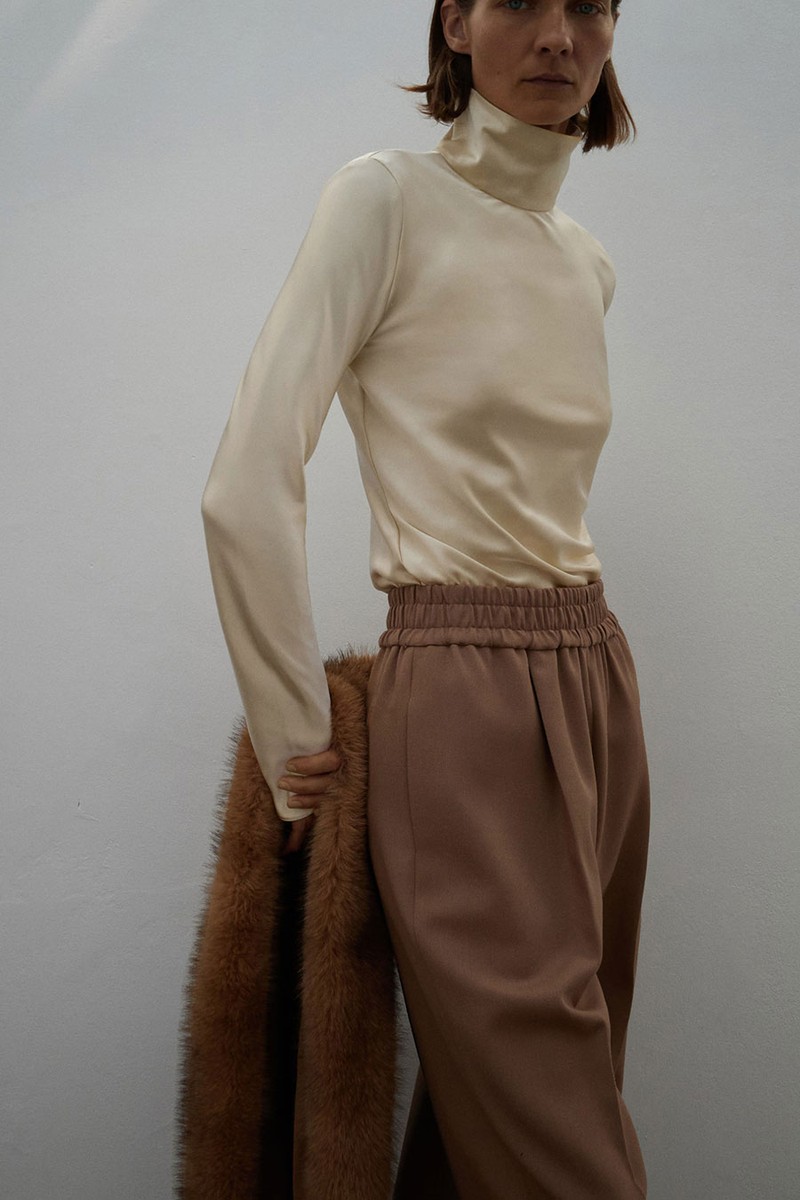 High-Neck Satin Blouse from Mango