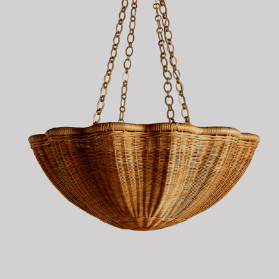 The Rattan Daisy Hanging Light from Soane
