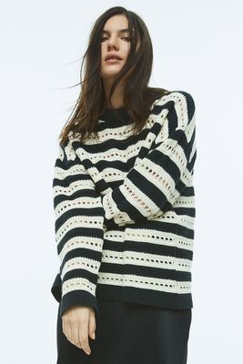 Oversized Pointelle-Knit Jumper from H&M