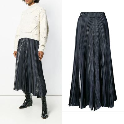Metallic Pleated Skirt from Dusan