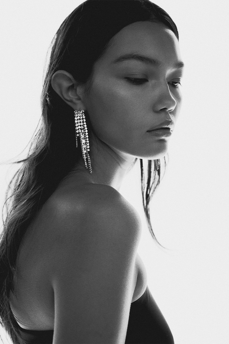 Rhinestone Dangle Earrings from H&M 