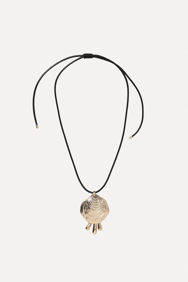 Cord Metal Shell Pendant Necklace from Marks & Spencer