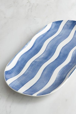 Blue Brushstroke Serving Platter
