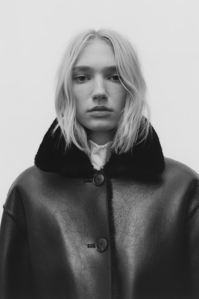 Double-Sided Leather-Effect Jacket With Pockets