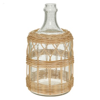 Brown Wicker Bottle