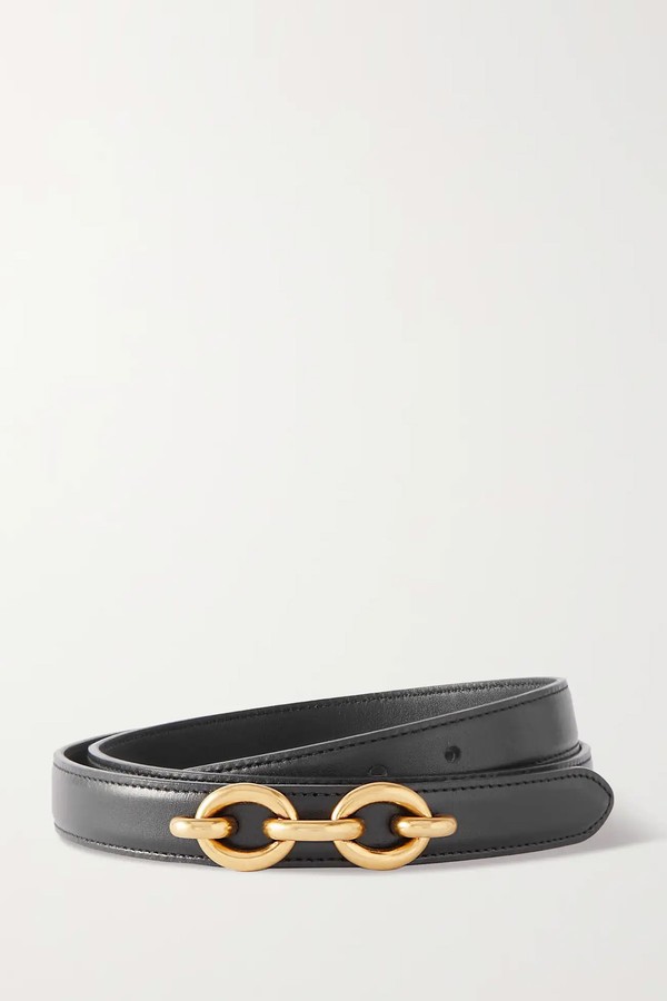 Chain-Embellished Leather Belt from Saint Laurent