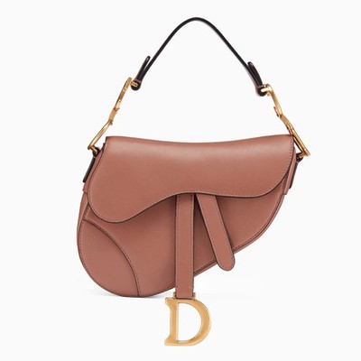 Mini Saddle Bag In Pink Calfskin from Dior