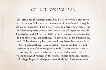 Corinthians 12:31-13:8a