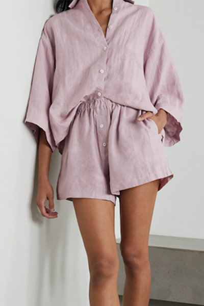 The 03 Washed-Linen Shirt & Shorts Set from Deiji Studios