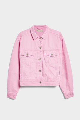 Bubblegum Pink Boxy Denim Jacket