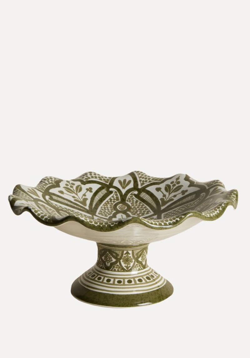 Ruffle Folk Footed Bowl 
