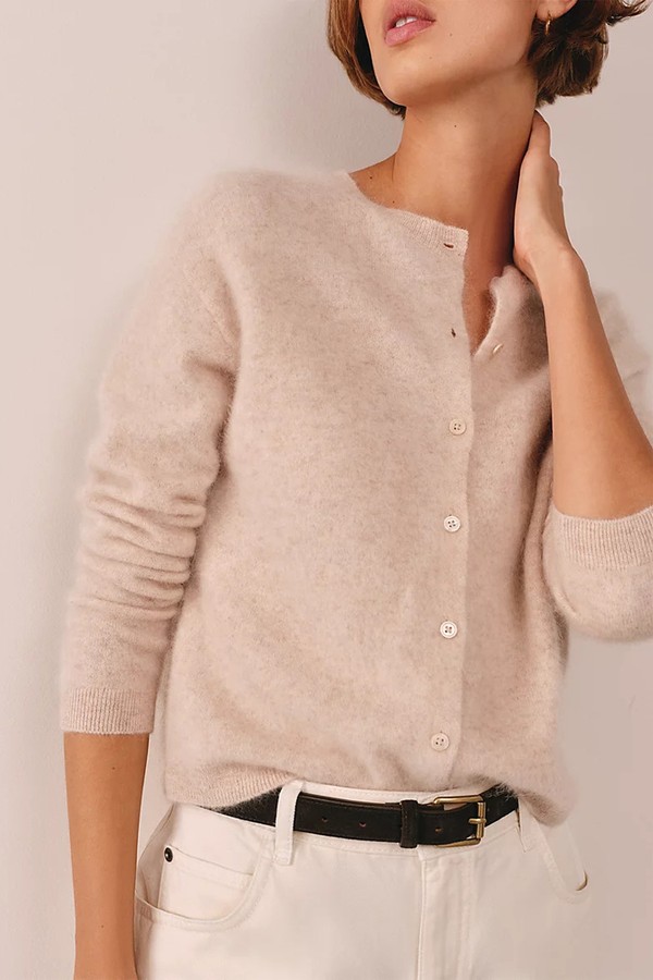 Brushed Cashmere Cardigan