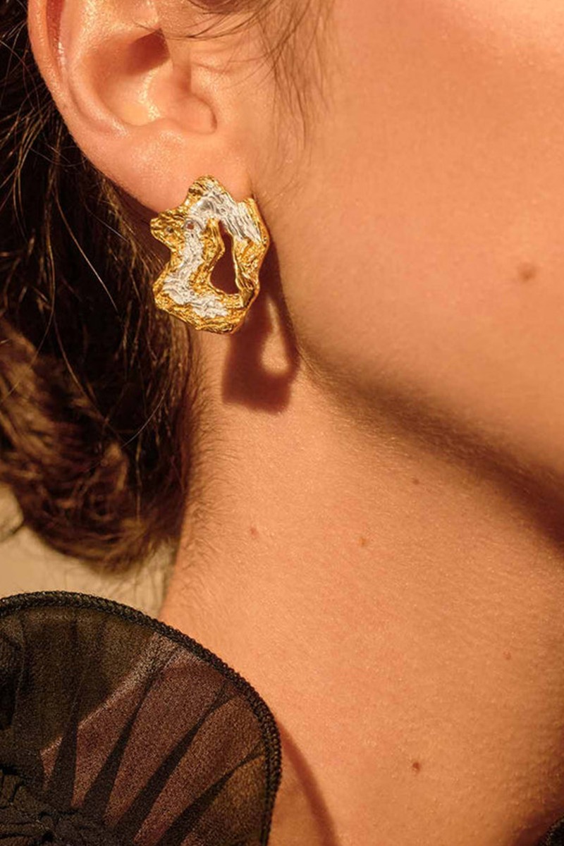 Soleil Earrings 18ct Gold Plated Recycled Silver from LOVENESS LEE