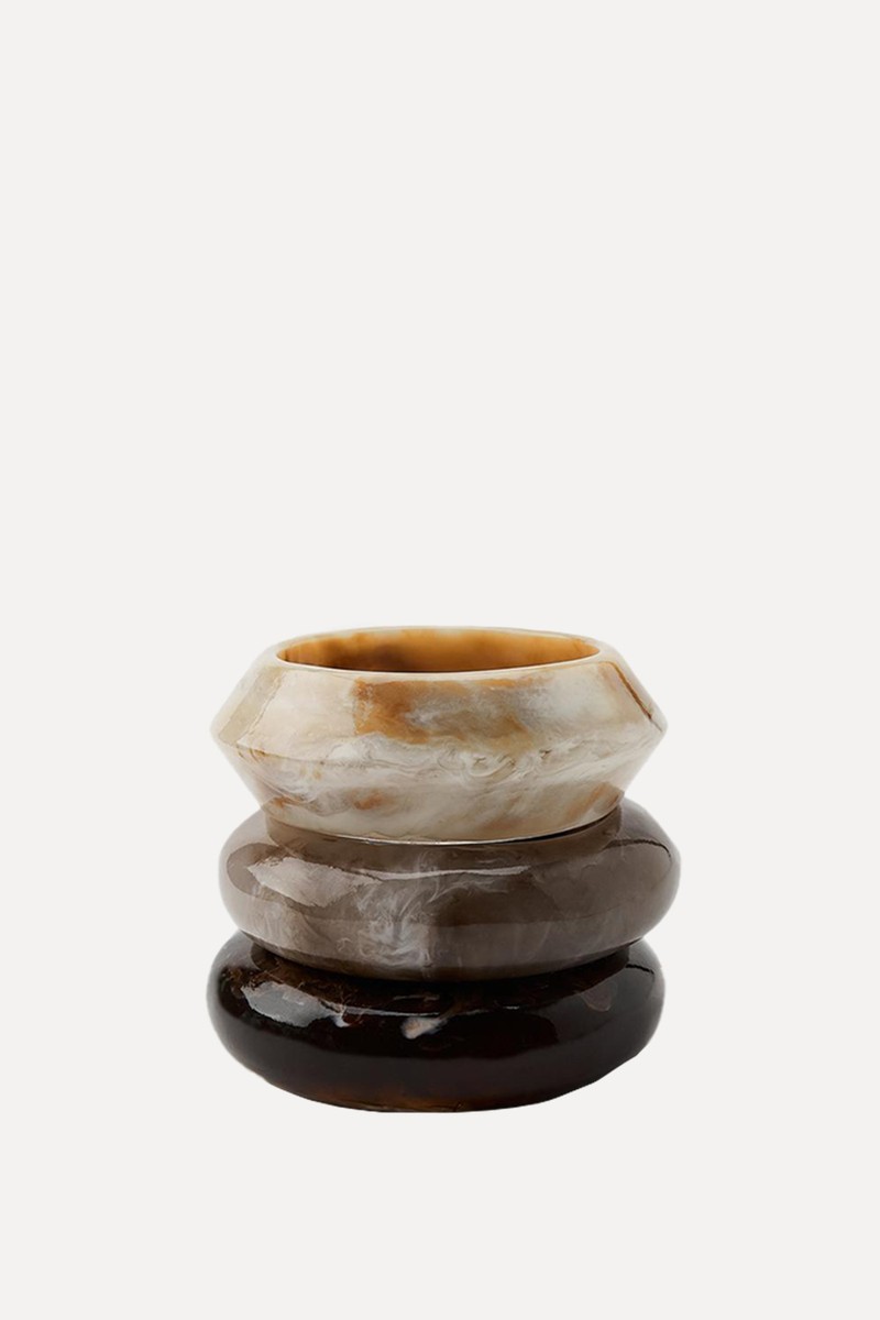 Pack Of 3 Rigid Resin Bracelets