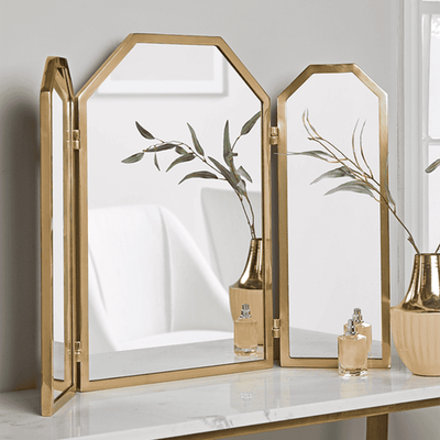 Brass Folding Dressing Table Mirror from Cox & Cox