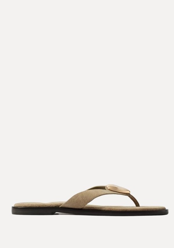 Nova Suede Flip Flop Sandals 