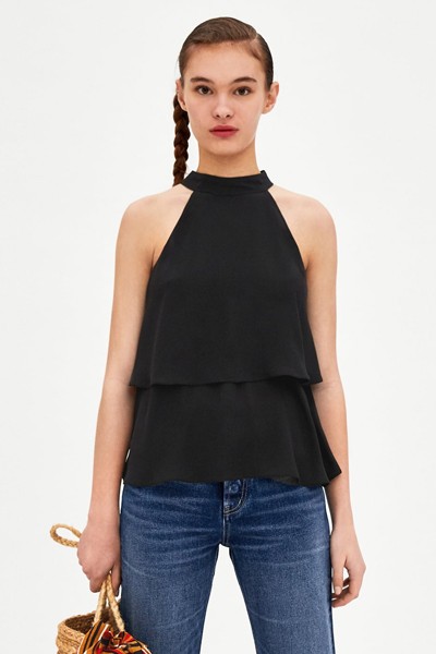 Loose-Fitting Halter Top from Zara