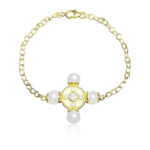 The New Romantics Gold Pearl Bracelet