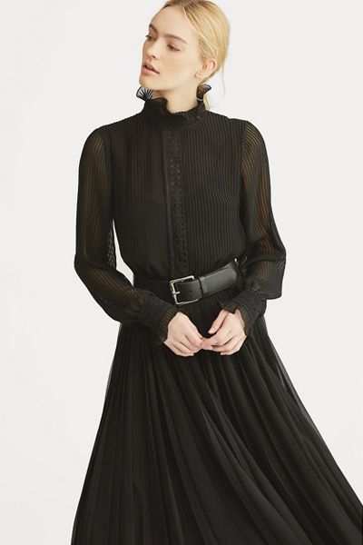 Pleated Georgette Dress