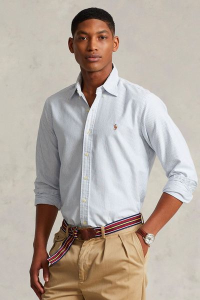 Slim Fit Striped Oxford Shirt