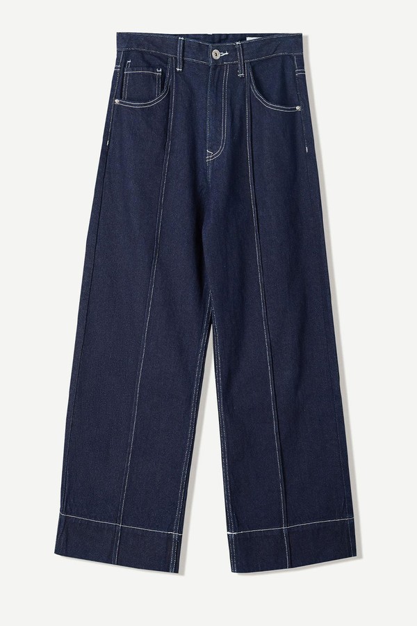 Wide-Leg '90s Jeans With Seam Detail from Bershka