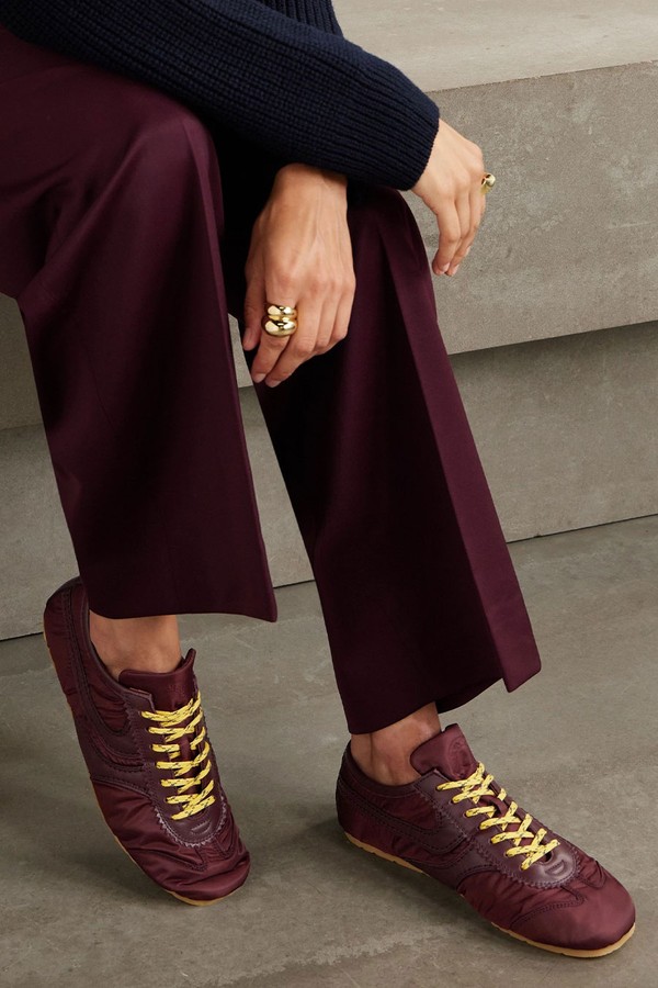 Leather-Trimmed Shell Sneakers from Dries Van Noten