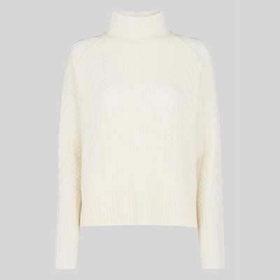 Cable Funnel Neck Wool Knit from Whistles