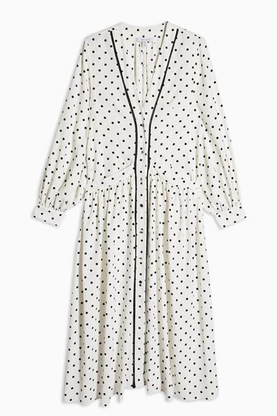 Spot Trim Smock Dress from Topshop