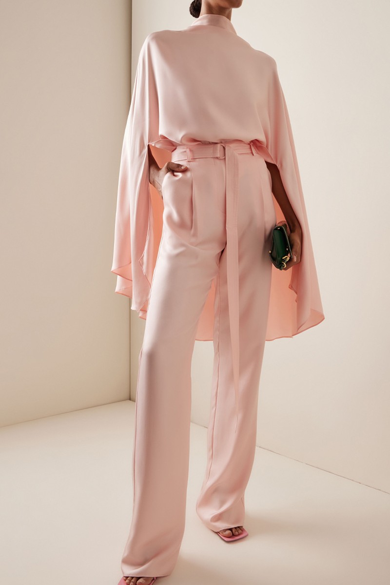 Oversized Silk-Twill Cape from LaPointe