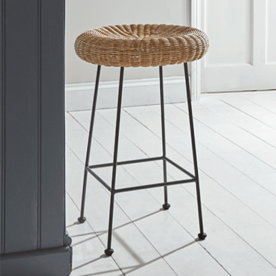 Wicker Topped Counter Stool from Cox & Cox